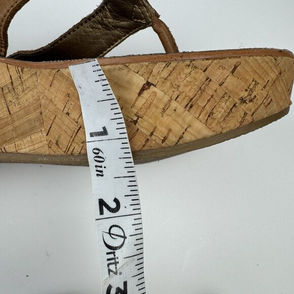 Sam Edelman Cogac Leather Platform Wedge Hippy Boho Cork Sandals, Sz. 7 - Picture 12 of 14
